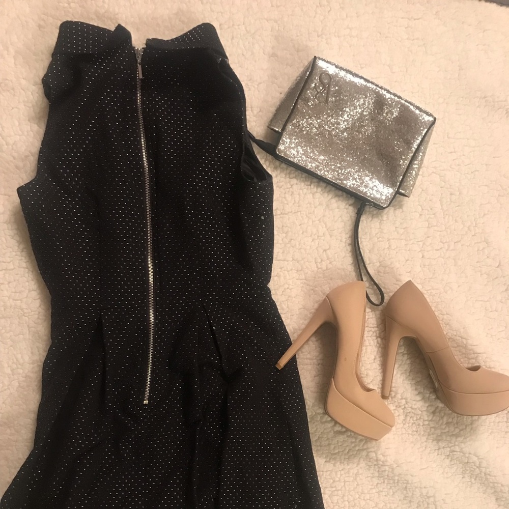 Dress with clutch